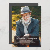 Carte De Remerciements Funérailles commémoratives Photo simple et moderne (Devant / Derrière)