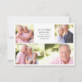 Carte De Remerciements Funérailles de collection de 5 photos modernes (Devant)