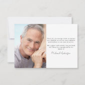 Carte De Remerciements Funérailles de collection de 5 photos modernes (Dos)