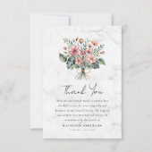 Carte De Remerciements Funérailles de la Sympathie Florale Boho (Devant)