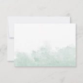Carte De Remerciements Funérailles de lave verte simple aquarelle (Dos)