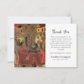 Carte De Remerciements Funérailles de l'icône chrétienne orthodoxe (Devant)