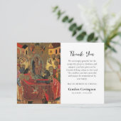 Carte De Remerciements Funérailles de l'icône chrétienne orthodoxe (Debout devant)