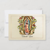 Carte De Remerciements Funérailles de Notre-Dame de Guadalupe (Devant)