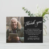 Carte De Remerciements Funérailles de photos en noir et blanc (Debout devant)