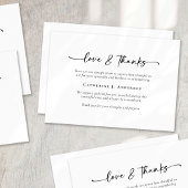 Carte De Remerciements Funérailles de script simple