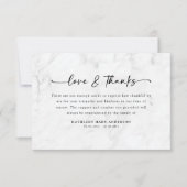 Carte De Remerciements Funérailles de script simple (Devant)