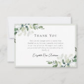 Carte De Remerciements Funérailles de Sympathy Eucalyptus (Devant)