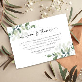 Carte De Remerciements Funérailles de Sympathy Eucalyptus