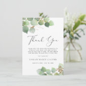 Carte De Remerciements Funérailles d'Eucalyptus (Debout devant)