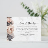 Carte De Remerciements Funérailles du script floral Rococo (Debout devant)