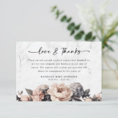 Carte De Remerciements Funérailles du script floral Rococo (Debout devant)