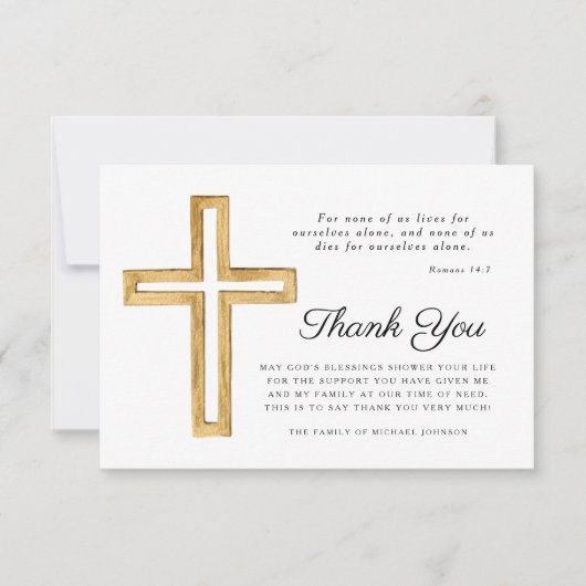 Carte De Remerciements Funérailles inter-religieuses (Devant)