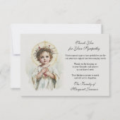 Carte De Remerciements Funérailles Mémorial catholique Jésus Condolence (Devant)