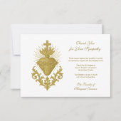 Carte De Remerciements Funérailles Mémorial catholique Jésus Condolence (Devant)