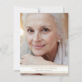 Carte De Remerciements Funérailles Memorial Lavender Floral Photo (Dos)