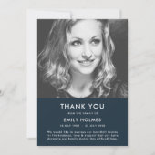 Carte De Remerciements Funérailles modernes | Célébration de la vie en bl (Devant)