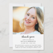 Carte De Remerciements Funérailles modernes | Célébration de la vie minim (Devant)