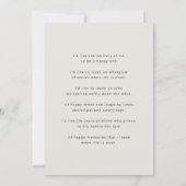 Carte De Remerciements Funérailles modernes | Célébration de la vie minim (Dos)