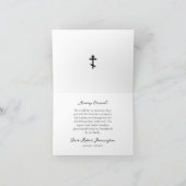 Carte De Remerciements Funérailles orthodoxe chrétienne avec un script gr (Intérieur)