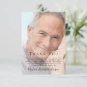 Carte De Remerciements Funérailles photo moderne (Debout devant)