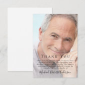 Carte De Remerciements Funérailles photo moderne (Devant / Derrière)