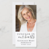 Carte De Remerciements Funérailles Photo Papillon Lilac (Dos)