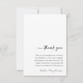 Carte De Remerciements Funérailles photo simples (Dos)