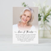 Carte De Remerciements Funérailles photo simples (Debout devant)