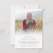 Carte De Remerciements Funérailles photo simples (Devant)