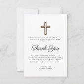 Carte De Remerciements Funérailles religieuses simples et élégantes (Devant)