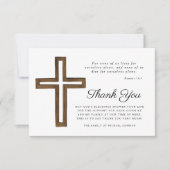 Carte De Remerciements Funérailles religieuses simples et élégantes (Devant)