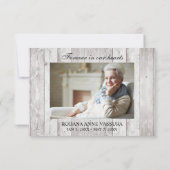 Carte De Remerciements Funérailles Rustique Tournesols en bois Photo (Dos)