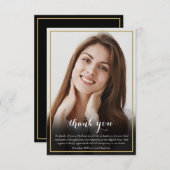 Carte De Remerciements Funérailles simples et élégantes (Devant / Derrière)