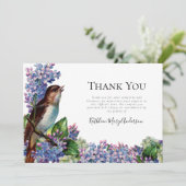 Carte De Remerciements Funérailles vintages d'oiseaux (Debout devant)