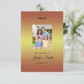 Carte de remerciements funéraire (Debout devant)