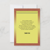 Carte de remerciements funéraire (Dos)