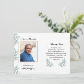 Carte de remerciements funéraire (Debout devant)