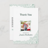 Carte de remerciements funéraire (Devant / Derrière)