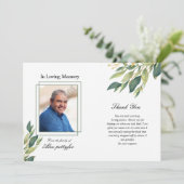 Carte de remerciements funéraire (Debout devant)