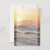 Carte de remerciements funéraire (Dos)