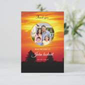 Carte de remerciements funéraire (Debout devant)