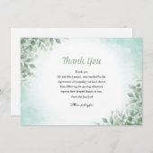 Carte de remerciements funéraire (Devant / Derrière)