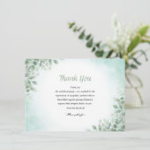 Carte de remerciements funéraire (Debout devant)