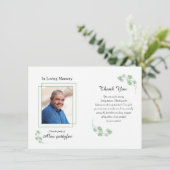 Carte de remerciements funéraire (Debout devant)