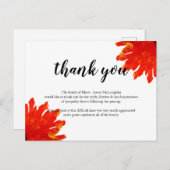 Carte de remerciements funéraire (Devant / Derrière)