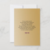 Carte de remerciements funéraire (Dos)