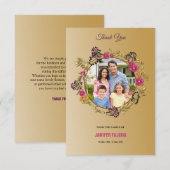 Carte de remerciements funéraire (Devant / Derrière)