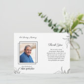 Carte de remerciements funéraire (Debout devant)