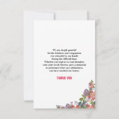 Carte de remerciements funéraire (Dos)